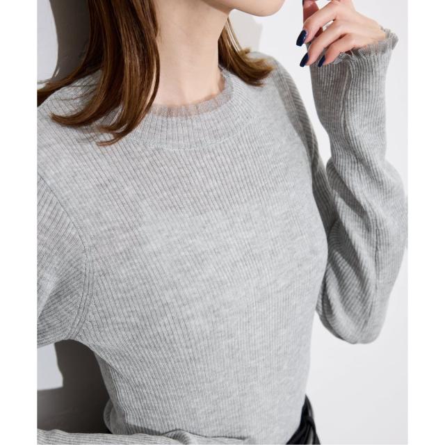 スローブ イエナ（SLOBE IENA）/《追加》シアーフリルリブニット