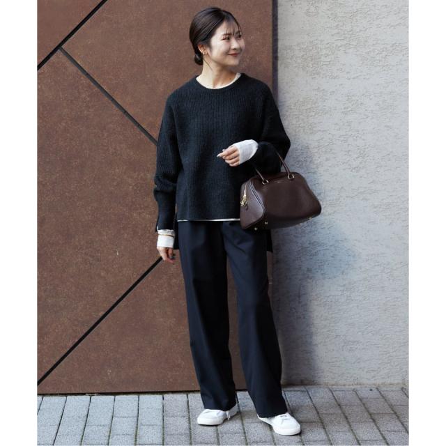 スローブ イエナ（SLOBE IENA）/《3サイズ展開/WEB限定/追加2予約》ウール混ドロストイージースラックス