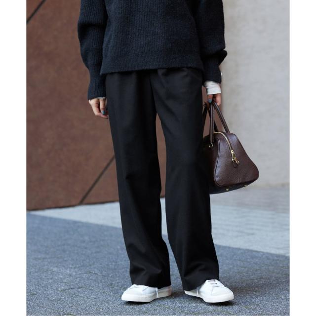 スローブ イエナ（SLOBE IENA）/《3サイズ展開/WEB限定/追加2予約》ウール混ドロストイージースラックス