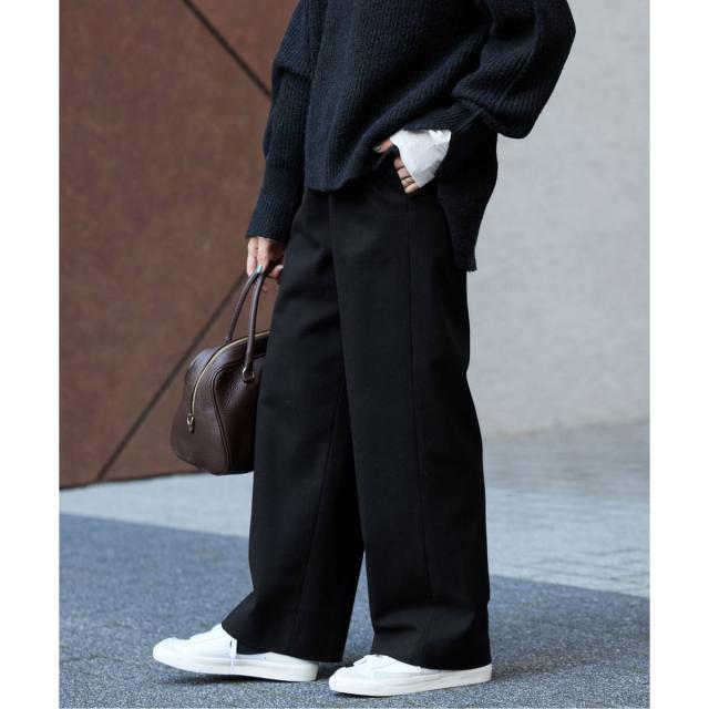 スローブ イエナ（SLOBE IENA）/《3サイズ展開/WEB限定/追加2予約》ウール混ドロストイージースラックス