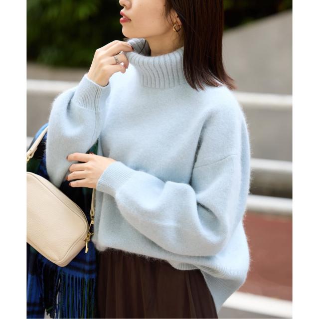 スローブ イエナ（SLOBE IENA）/《追加》ウォッシャブルファーリーダブルフェイスタートルニット