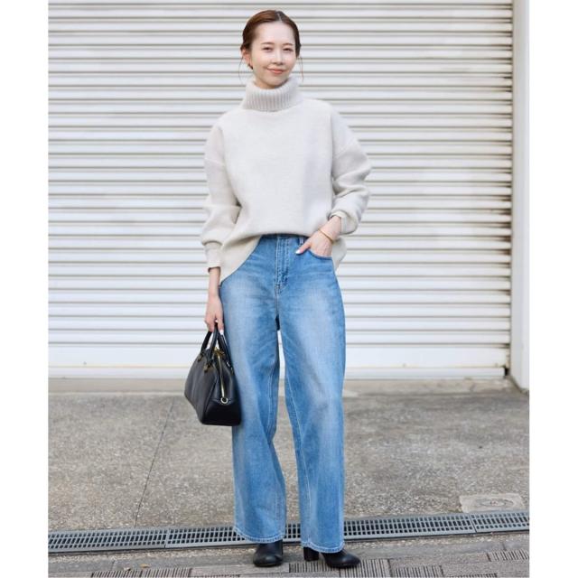 スローブ イエナ（SLOBE IENA）/《追加》ウォッシャブルファーリーダブルフェイスタートルニット