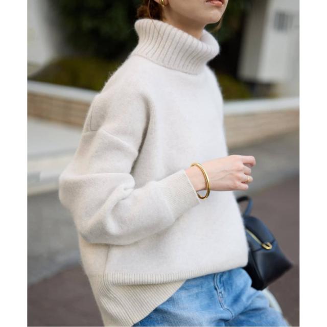 スローブ イエナ（SLOBE IENA）/《追加》ウォッシャブルファーリーダブルフェイスタートルニット