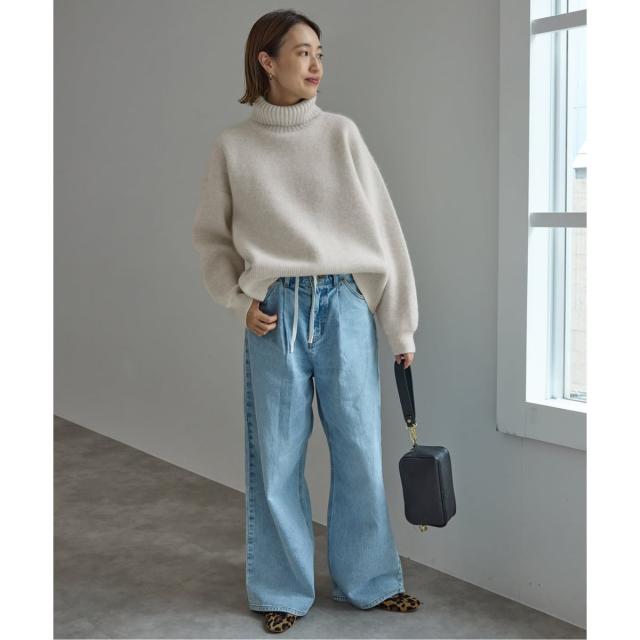 スローブ イエナ（SLOBE IENA）/《追加》ウォッシャブルファーリーダブルフェイスタートルニット