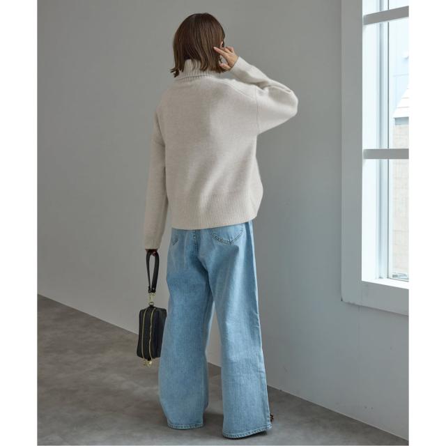 スローブ イエナ（SLOBE IENA）/《追加》ウォッシャブルファーリーダブルフェイスタートルニット