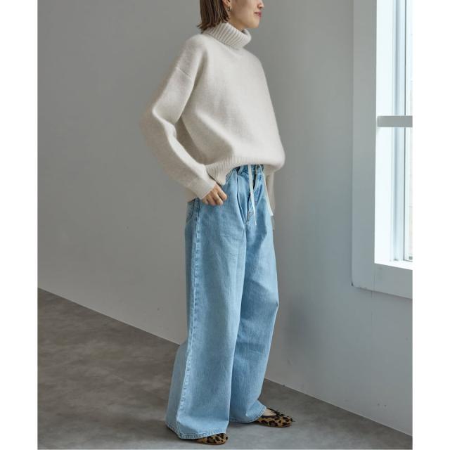 スローブ イエナ（SLOBE IENA）/《追加》ウォッシャブルファーリーダブルフェイスタートルニット