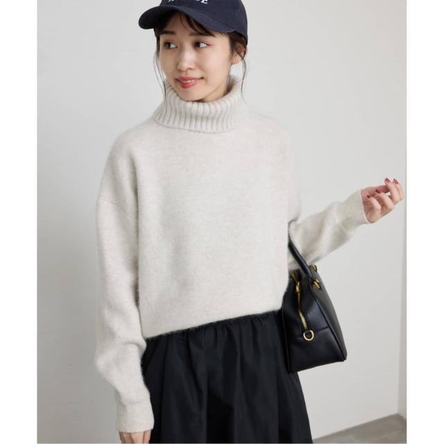 スローブ イエナ（SLOBE IENA）/《追加》ウォッシャブルファーリーダブルフェイスタートルニット