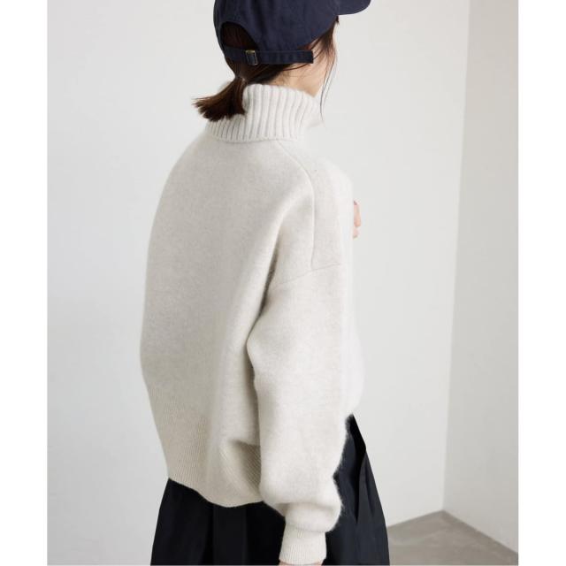 スローブ イエナ（SLOBE IENA）/《追加》ウォッシャブルファーリーダブルフェイスタートルニット