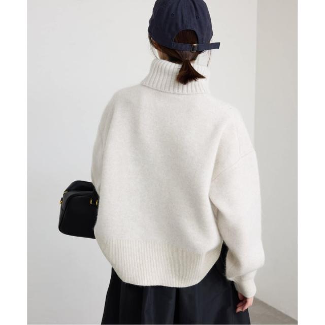 スローブ イエナ（SLOBE IENA）/《追加》ウォッシャブルファーリーダブルフェイスタートルニット