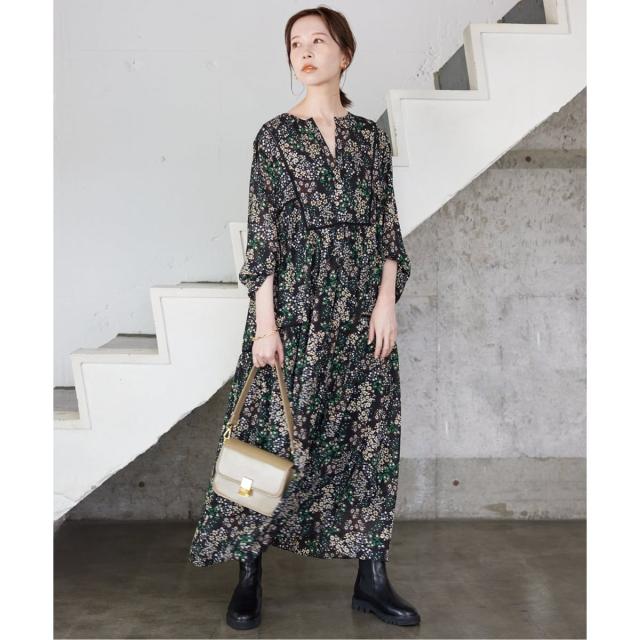 スローブ イエナ（SLOBE IENA）/《WEB限定/追加5予約》FLOWER PRINT ワンピース