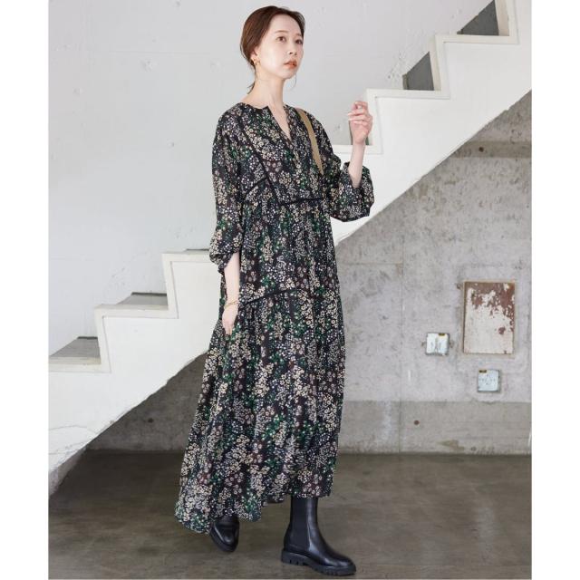 スローブ イエナ（SLOBE IENA）/《WEB限定/追加5予約》FLOWER PRINT ワンピース