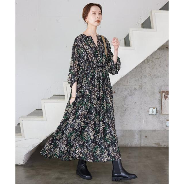 スローブ イエナ（SLOBE IENA）/《WEB限定/追加5予約》FLOWER PRINT ワンピース