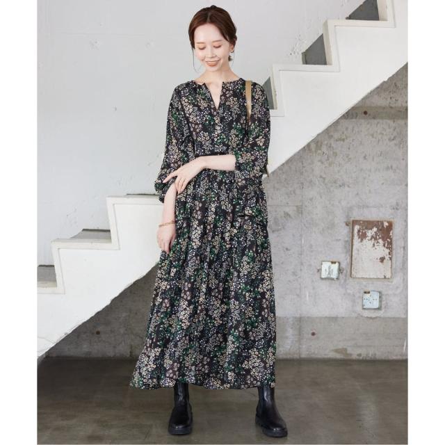 スローブ イエナ（SLOBE IENA）/《WEB限定/追加5予約》FLOWER PRINT ワンピース