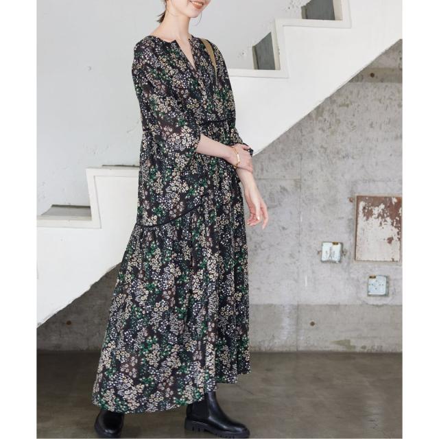 スローブ イエナ（SLOBE IENA）/《WEB限定/追加5予約》FLOWER PRINT ワンピース