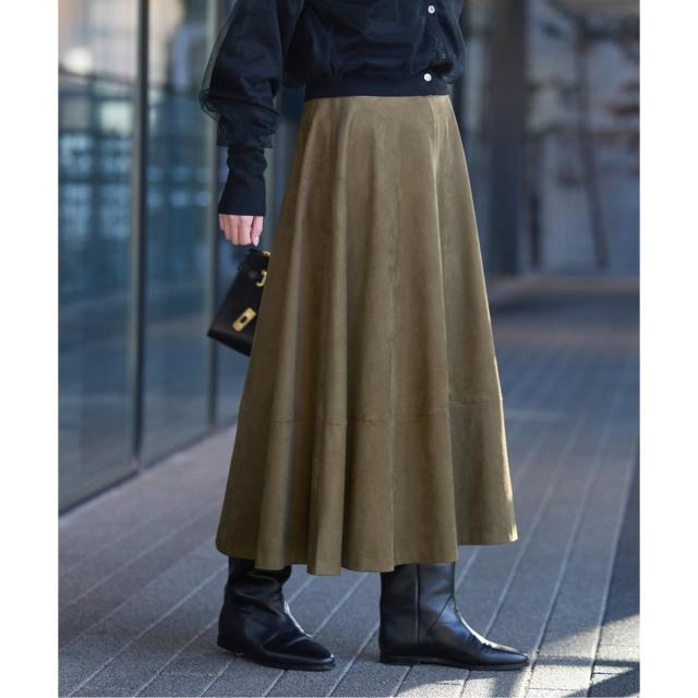 スローブ イエナ（SLOBE IENA）/フェイクスエードフレアスカート