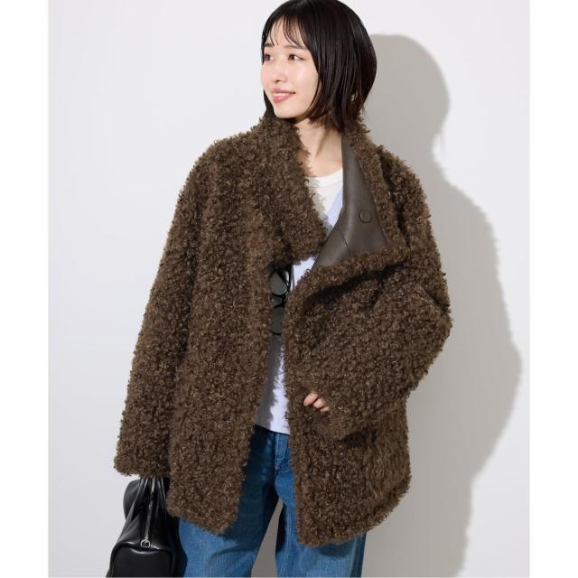 スローブ イエナ（SLOBE IENA）/リバーシブルフェイクムートンスタンドブルゾン