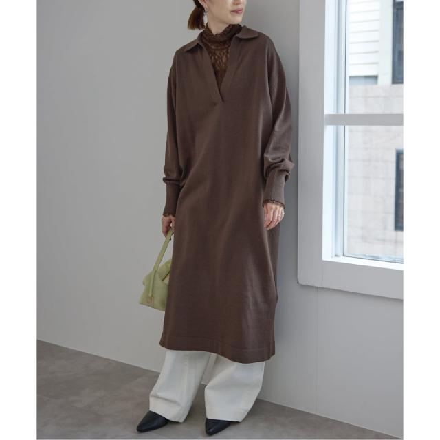 スローブ イエナ（SLOBE IENA）/《予約》スキッパーニットワンピース