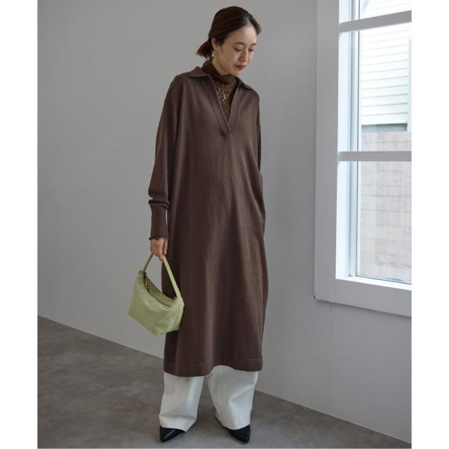 スローブ イエナ（SLOBE IENA）/《予約》スキッパーニットワンピース