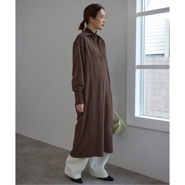 スローブ イエナ（SLOBE IENA）/《予約》スキッパーニットワンピース