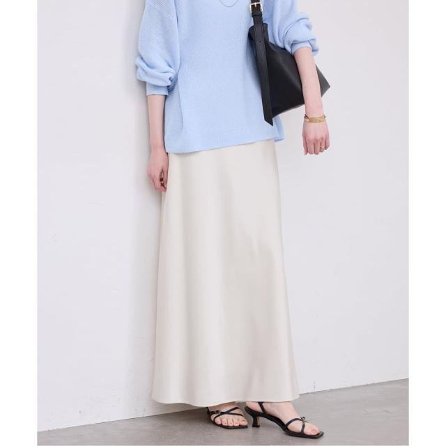 スローブ イエナ（SLOBE IENA）/《ブラックのみWEB限定/追加2予約》グロッシーサテンフレアスカート
