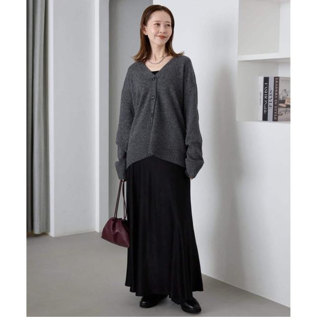 スローブ イエナ（SLOBE IENA）/《ブラックのみWEB限定/追加2予約》グロッシーサテンフレアスカート