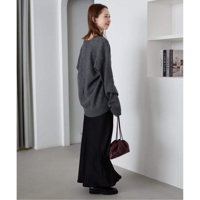 スローブ イエナ（SLOBE IENA）/《ブラックのみWEB限定/追加2予約》グロッシーサテンフレアスカート