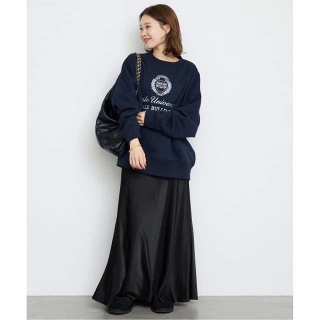 スローブ イエナ（SLOBE IENA）/《ブラックのみWEB限定/追加2予約》グロッシーサテンフレアスカート