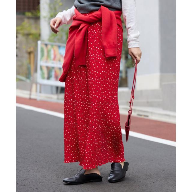 スローブ イエナ（SLOBE IENA）/《予約》flower pleats アイラインスカート