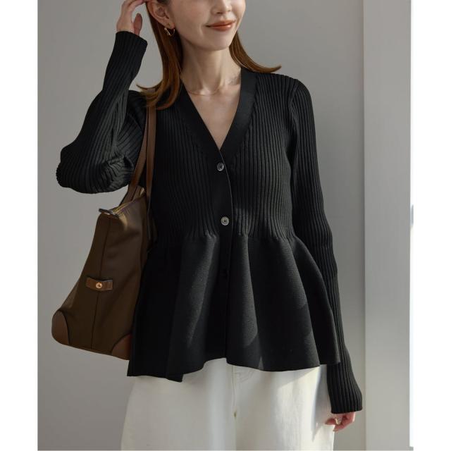 スローブ イエナ（SLOBE IENA）/《予約》Vネックペプラムカーディガン