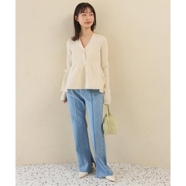 スローブ イエナ（SLOBE IENA）/《予約》Vネックペプラムカーディガン