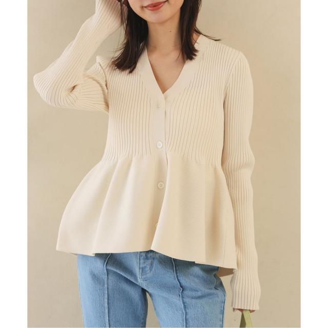 スローブ イエナ（SLOBE IENA）/《予約》Vネックペプラムカーディガン