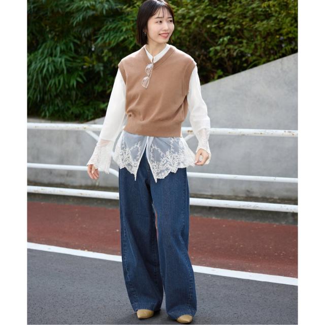 スローブ イエナ（SLOBE IENA）/《予約》チュールレースブラウス