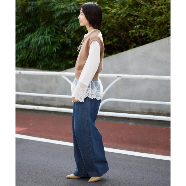 スローブ イエナ（SLOBE IENA）/《予約》チュールレースブラウス