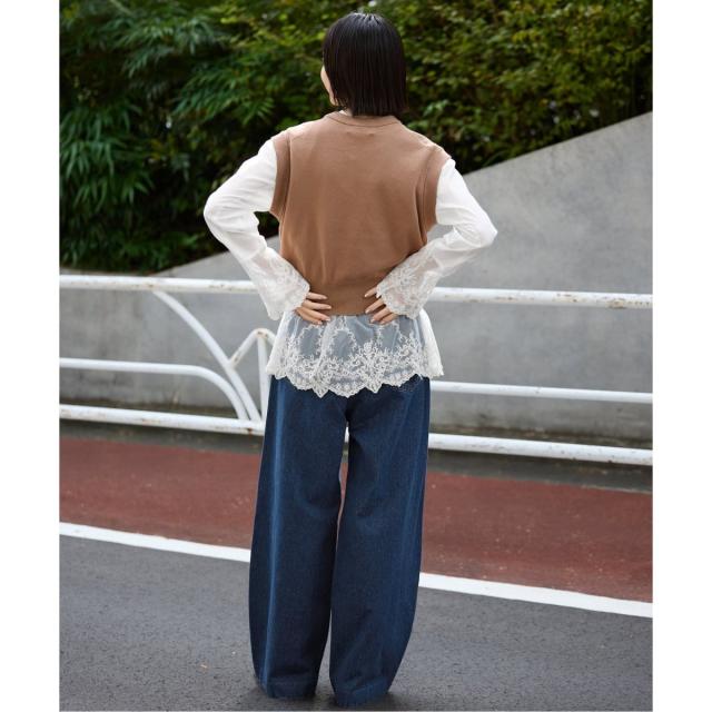 スローブ イエナ（SLOBE IENA）/《予約》チュールレースブラウス