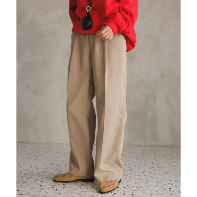 スローブ イエナ（SLOBE IENA）/《セットアップ対応可/WEBのみ4サイズ展開/予約》撥水2タックチノパンツ