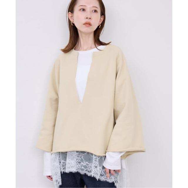 スローブ イエナ（SLOBE IENA）/《予約》裏毛スキッパープルオーバー