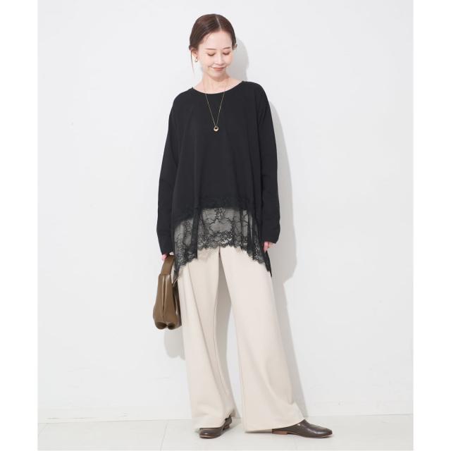 スローブ イエナ（SLOBE IENA）/《追加4予約》レースコンビカットソー