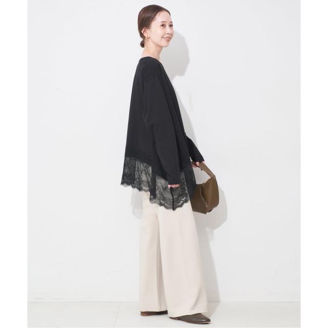 スローブ イエナ（SLOBE IENA）/《追加4予約》レースコンビカットソー