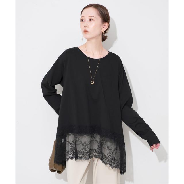 スローブ イエナ（SLOBE IENA）/《追加4予約》レースコンビカットソー