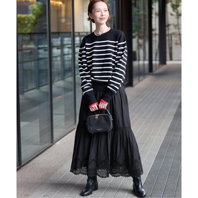 スローブ イエナ（SLOBE IENA）/《予約》コットンボイルケミカルレーススカート