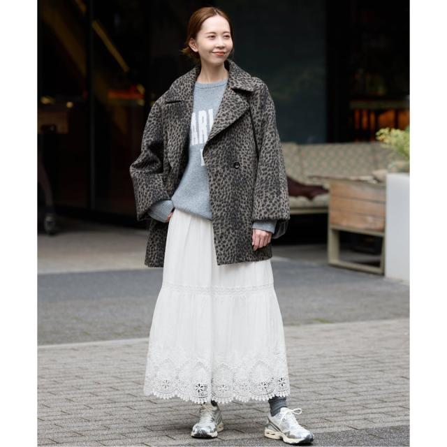 スローブ イエナ（SLOBE IENA）/《予約》コットンボイルケミカルレーススカート