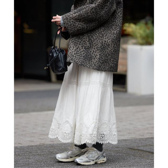 スローブ イエナ（SLOBE IENA）/《予約》コットンボイルケミカルレーススカート