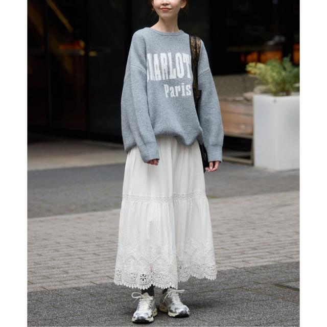 スローブ イエナ（SLOBE IENA）/《予約》コットンボイルケミカルレーススカート