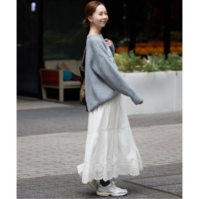 スローブ イエナ（SLOBE IENA）/《予約》コットンボイルケミカルレーススカート