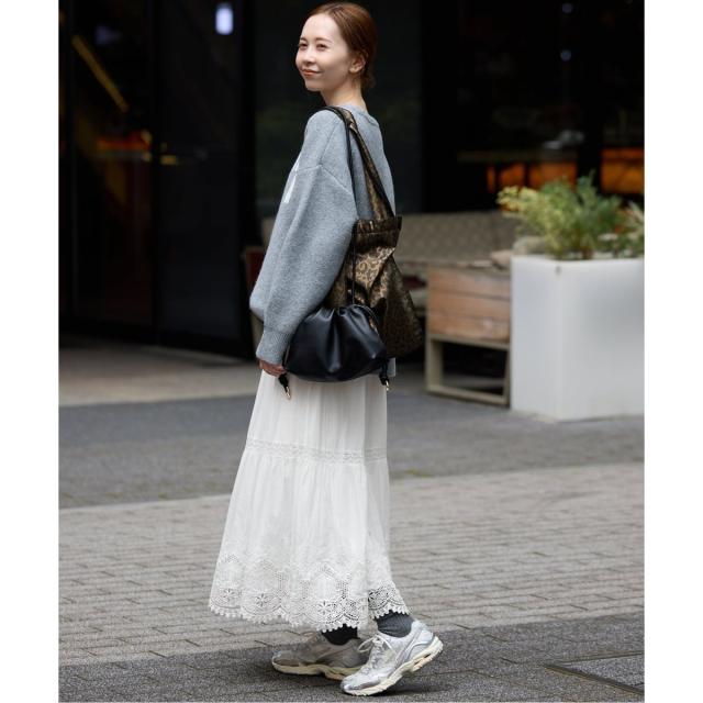 スローブ イエナ（SLOBE IENA）/《予約》コットンボイルケミカルレーススカート