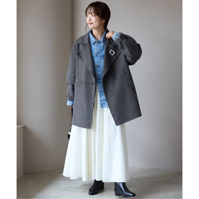 スローブ イエナ（SLOBE IENA）/《追加》souple wool ダブルフェイスミドルコート