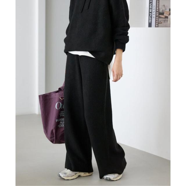 【NEW】スローブ イエナ（SLOBE IENA）/《セットアップ対応可》エアリーワイドシルエットニットパンツ