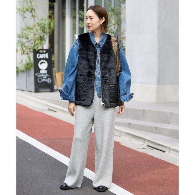 【NEW】スローブ イエナ（SLOBE IENA）/《セットアップ対応可》エアリーワイドシルエットニットパンツ