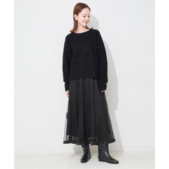 スローブ イエナ（SLOBE IENA）/《WEB限定/追加2予約》スパンコールニット