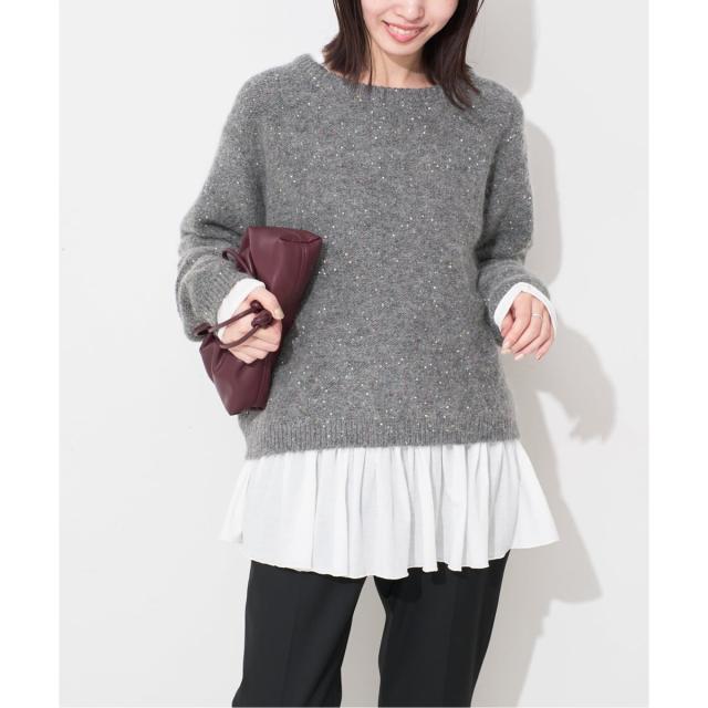 スローブ イエナ（SLOBE IENA）/《WEB限定/追加2予約》スパンコールニット